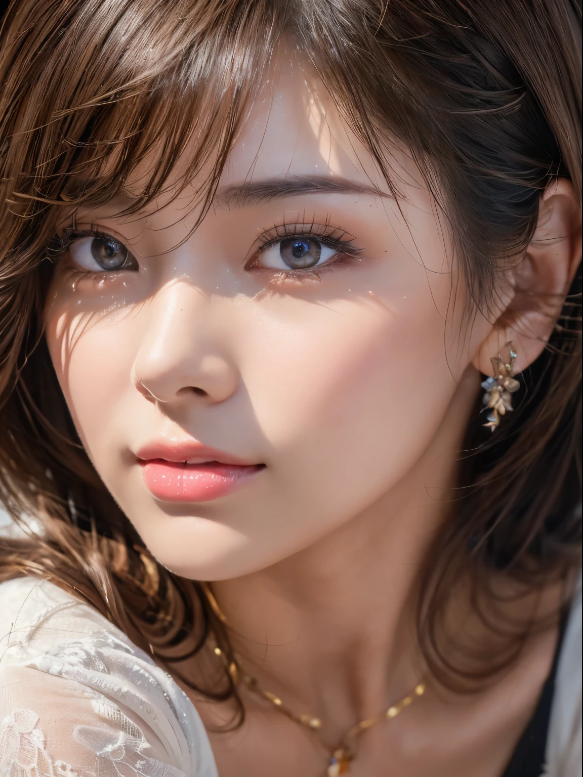 ((highest quality)),(超A high resolution),(Very detailed),(Detailed Description),((The best CG)),(masterpiece),super precision art、(highest quality、8k、32k、masterpiece)、(Realistic)、(Realistic:1.2)、(High resolution)、Very detailed、Very beautiful face and eyes、1 female、((Narrow eyes、Drooping eyes:1.4、Detailed eyes))、Tight waist、Delicate body、(highest quality、Attention to detail、Rich skin detail)、(highest quality、8k、Oil paint:1.2)、Very detailed、(Realistic、Realistic:1.37)、Bright colors