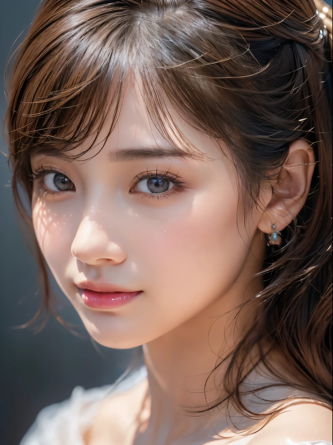((highest quality)),(超A high resolution),(Very detailed),(Detailed Description),((The best CG)),(masterpiece),super precision art、(highest quality、8k、32k、masterpiece)、(Realistic)、(Realistic:1.2)、(High resolution)、Very detailed、Very beautiful face and eyes、1 female、((Narrow eyes、Drooping eyes:1.4、Detailed eyes))、Tight waist、Delicate body、(highest quality、Attention to detail、Rich skin detail)、(highest quality、8k、Oil paint:1.2)、Very detailed、(Realistic、Realistic:1.37)、Bright colors