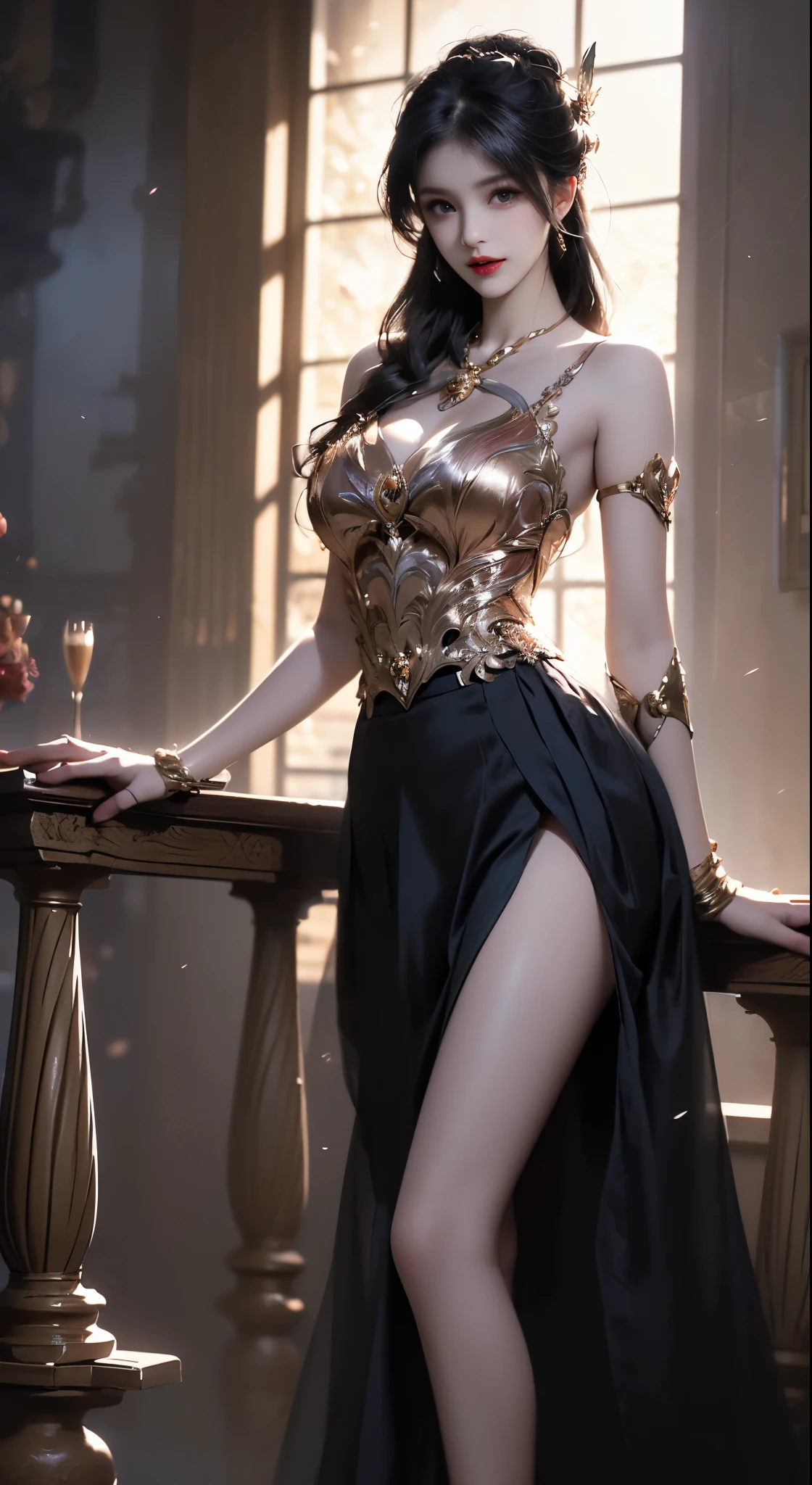 ((Bare shoulders)), ((Full breasts)), ((The skirt is short)), ((Sexy legs)), ((whole body)), Practical, Fashion girl, Red lips, Mature women, Exquisite makeup, big eyes, beautiful, (best quality, masterpiece:1.2), Ultra Detailed, (Practical:1.37), ((Random scenes, Random shooting angles)), ((Sexy long legs)), Young and energetic, Charming model, (Delicateeyes, Delicate lips), Show a bright smile, Create stunning girl images, warm color, Very high color saturation, Official Art, Extremely detailed CG, Unity 8K Wallpaper, (High Dynamic Range :1.4), (Movie atmosphere),(Soft colors), (Natural skin texture, ultra-Practical, Soft Light, sharp),(Very detailed), night, moonlight