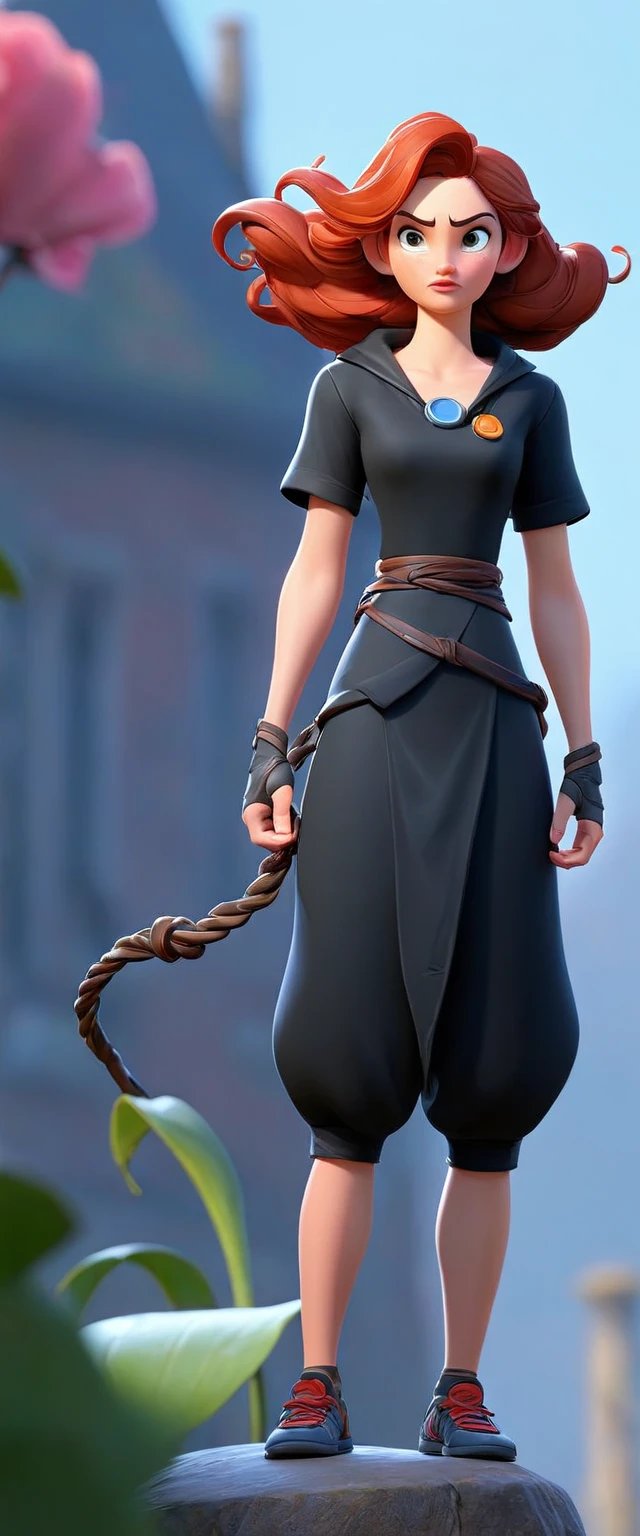 masterpiece, best quality, (Highly detailed CG Unity 8k wallpaper), (best quality),Woman wearing black training clothes_Pixar Art,disney3d style,realistic lighting, (Abyss), beautiful detailed light, Art by PeterMohrBacher,
