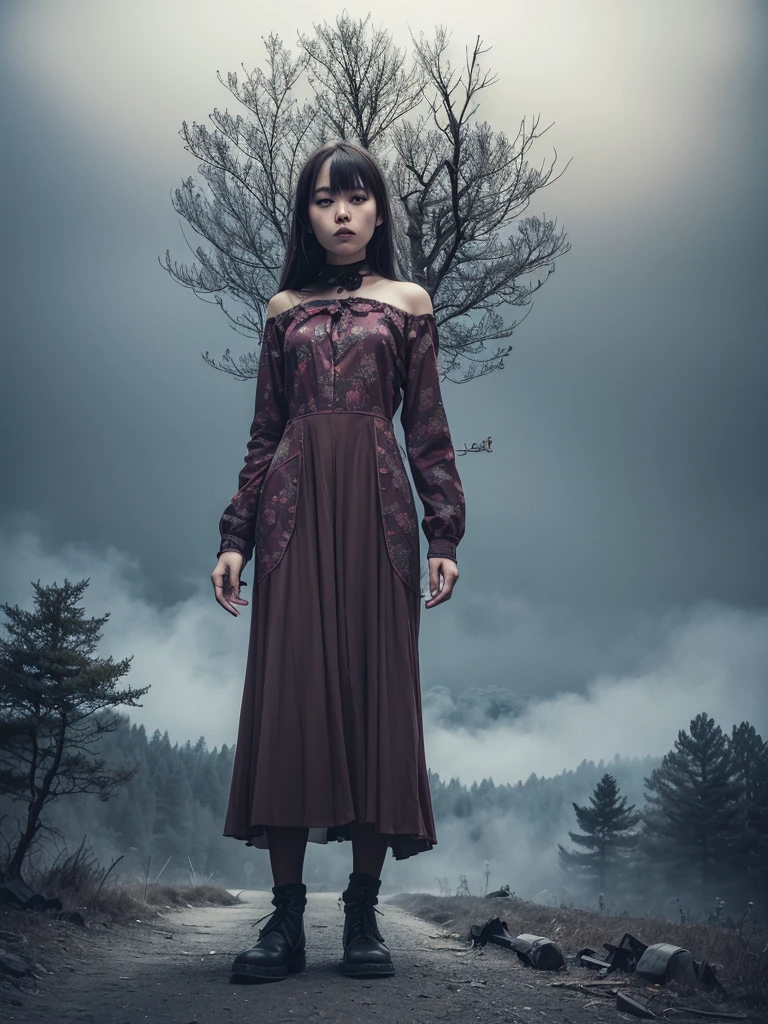 a beautiful girl, full body,
horror, broken, distorted, sky, fog, smoke, dark forest,
Junji Ito,
masterpiece, ultra high res, high quality,