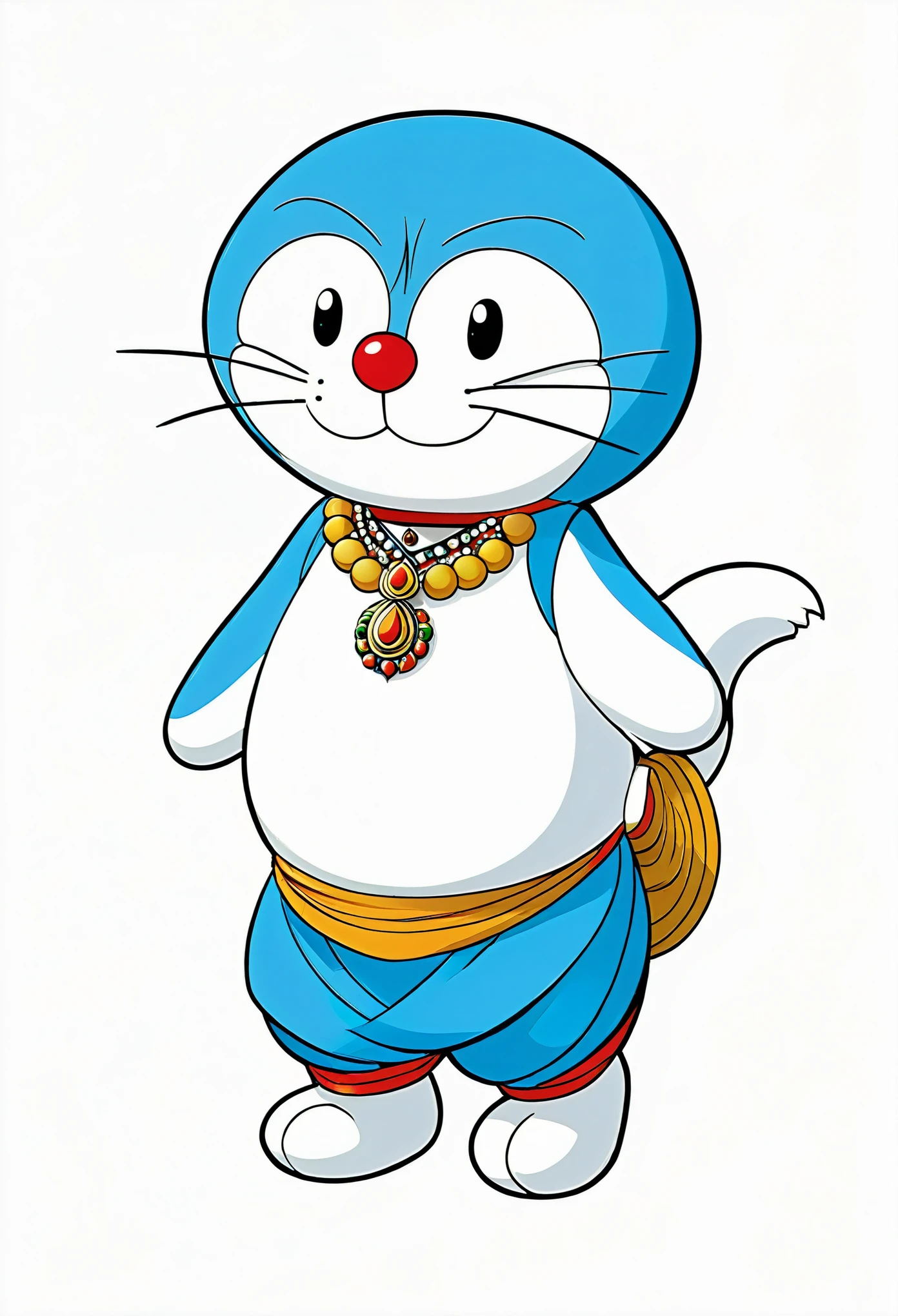 Doraemon in Indian dress