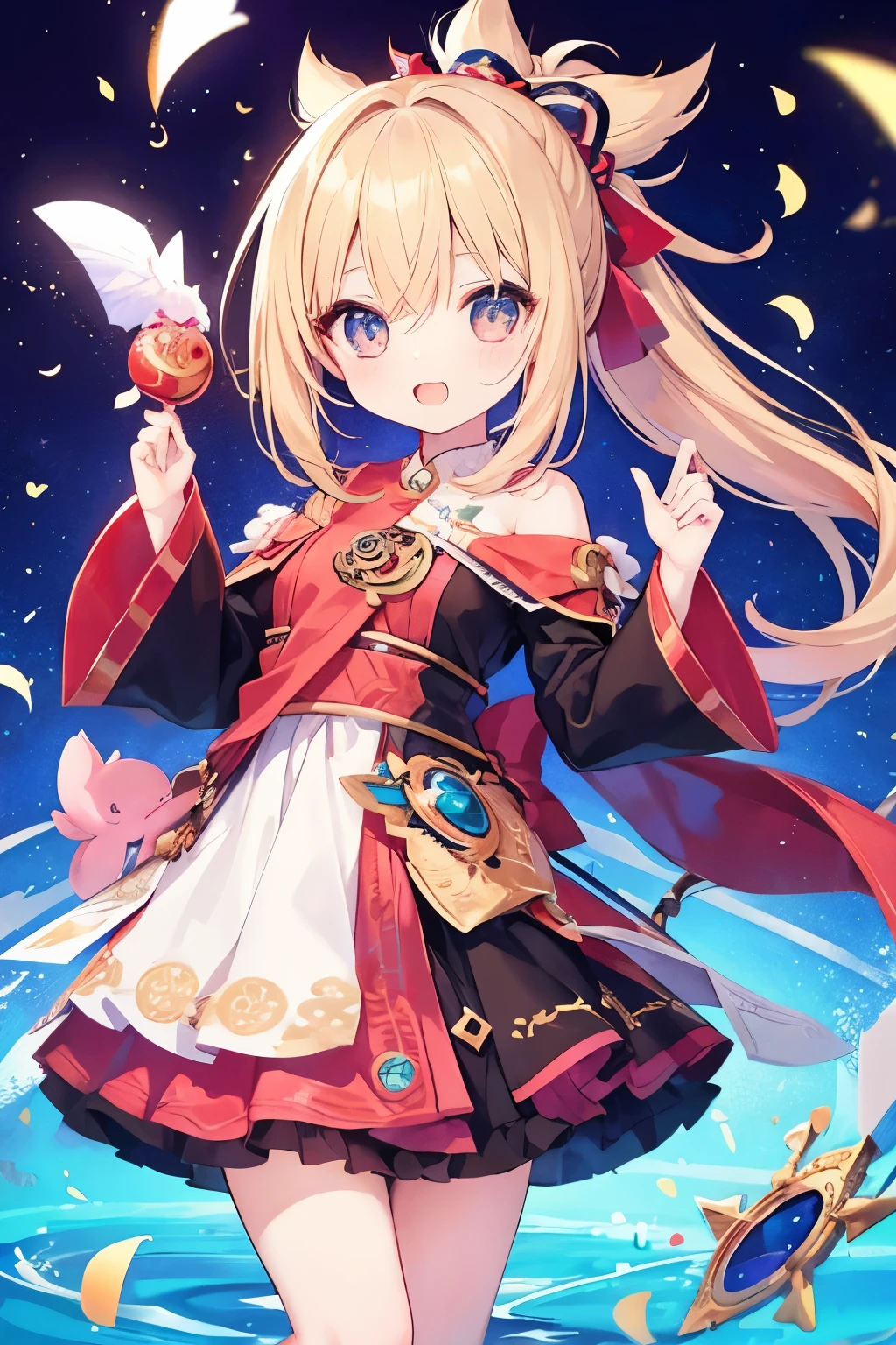 Very beautiful and Shining Eyes、Shining Eyes、((1 girl))、Small breasts、Big Mouth、Childish clothes、7--old l,highest quality, masterpiece, High resolution, alone, {yoimiya_Genshin Impact:1.15},you, blonde_hair, 前hair, hair_ornament, ponytail, 1 female、、masterpiece、highest quality、Accurate、Oiran、Provocative pose、tongue、Big eyes、Spread your legs、The whole body is visible、masterpiece, highest quality, High resolution, Get used to it, Teenage Girl，ボサボサのhair，sexy，Have a tattoo，Attractions，Heartwarming，Heart rate，Cropped shoulders，