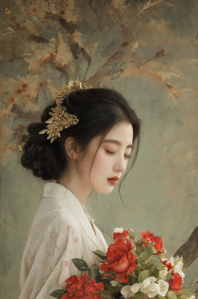 (NSFW:1)In an enchanting setting,captures a dynamic scene, where a confident girl (1girl) leans against a dreamy background infused with elements of Chinese aesthetics. The backdrop, adorned with mesmerizing Ambilight colors, exudes a touch of China's charm. The dynamic brushwork (1.5) brings her form to life, while the double-exposure background weaves an ethereal atmosphere. Vivid splashes and lively brushstrokes add an artistic flair.
Limited colors burst forth on an ultra-detailed 8k unity wallpaper, seamlessly incorporating elements of Chinese culture, complemented by zentangle and mandala motifs that blend harmoniously with fractal art (1.3). The dynamic angle presents an elegant dance of chaos against a dreamlike atmospheric brutalist design background.
A symphony of renowned artists like James Jean, Roby Dwi Antono, and Ross Tran contributes to an ecstatic musical notes ambiance. Floating colorful sparkles (1) illuminate her glowing skin against the cosmic backdrop, creating a tranquil mosaic reminiscent of blue and green jellyfish (1.4) amidst the photorealistic (1.4) depths.