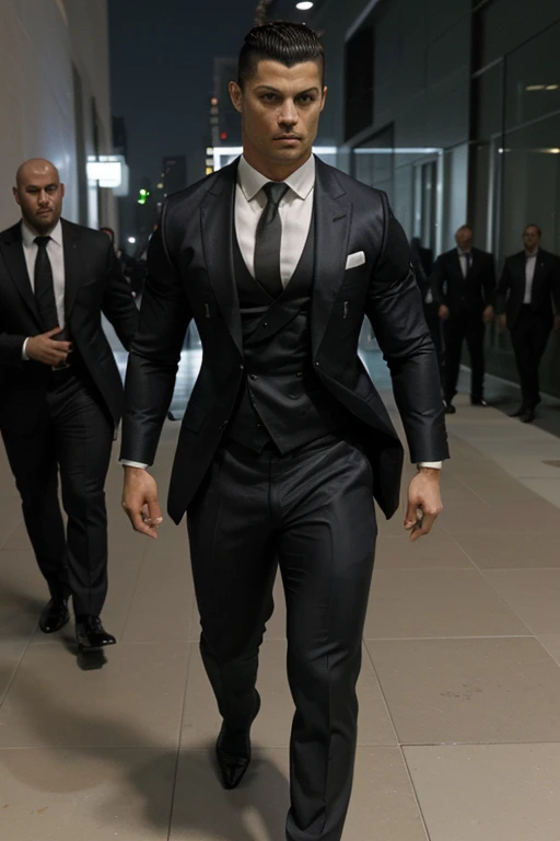 Bodyguards man Cristiano Ronaldo