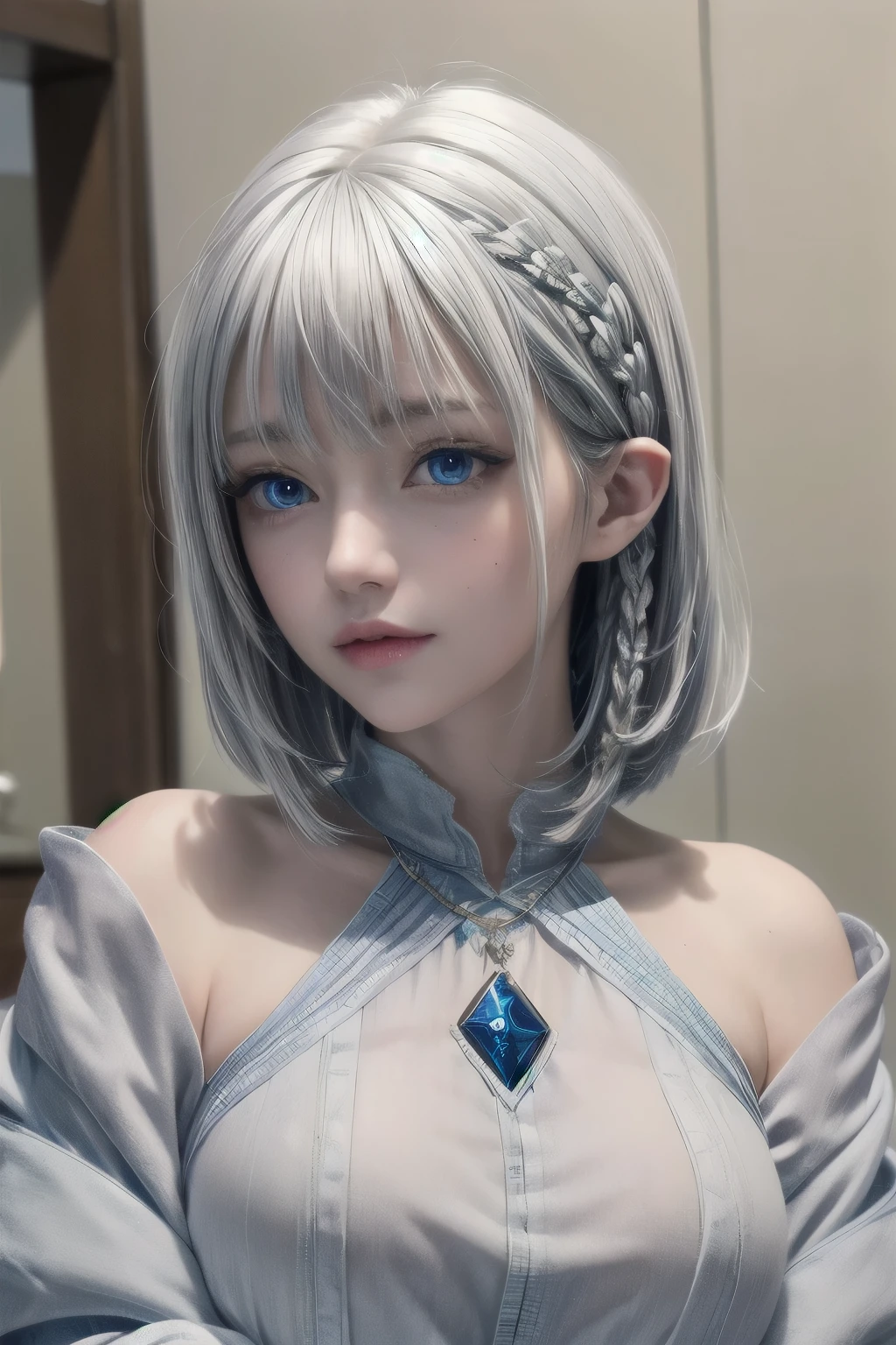 masterpiece, highest quality, beta, Silver Hair,blue eyes