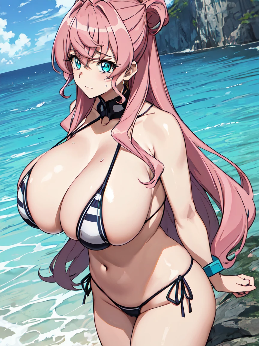 masterpiece,top-quality,maria cadenzavna eve,heroine of symphogear,1girl,solo,pink hair, long hair,wavy hair,voluminous hair,turquoise eyes,beauty,very huge breasts,narrow waist,bust size is 120cm over,crying,sexy,soaked,seductive anime girl, oppai, biomechanical oppai,oppai proportions,Both hands are tied behind their backs and restrained,show oppai,put both hands behind her back,too much exposure swimsuit,micro bikini,swimsuit only,too much exposure swimsuit,micro bikini,swimsuit only,bust size is 120cm over,bust size is 120cm over,too much exposure swimsuit,micro bikini,swimsuit only,Both hands are tied behind their backs and restrained,show oppai,put both hands behind her back,show oppai,put both hands behind her backvery huge breasts,very huge breasts,bust size is 120cm over,too much exposure swimsuit,micro bikini,swimsuit only,Both hands are tied behind their backs and restrained,show oppai,very huge breasts,bust size is 120cm over,too much exposure swimsuit,micro bikini,swimsuit only,Both hands are tied behind their backs and restrained,show oppai,very huge breasts,where water collects,let your hair down,let your hair down