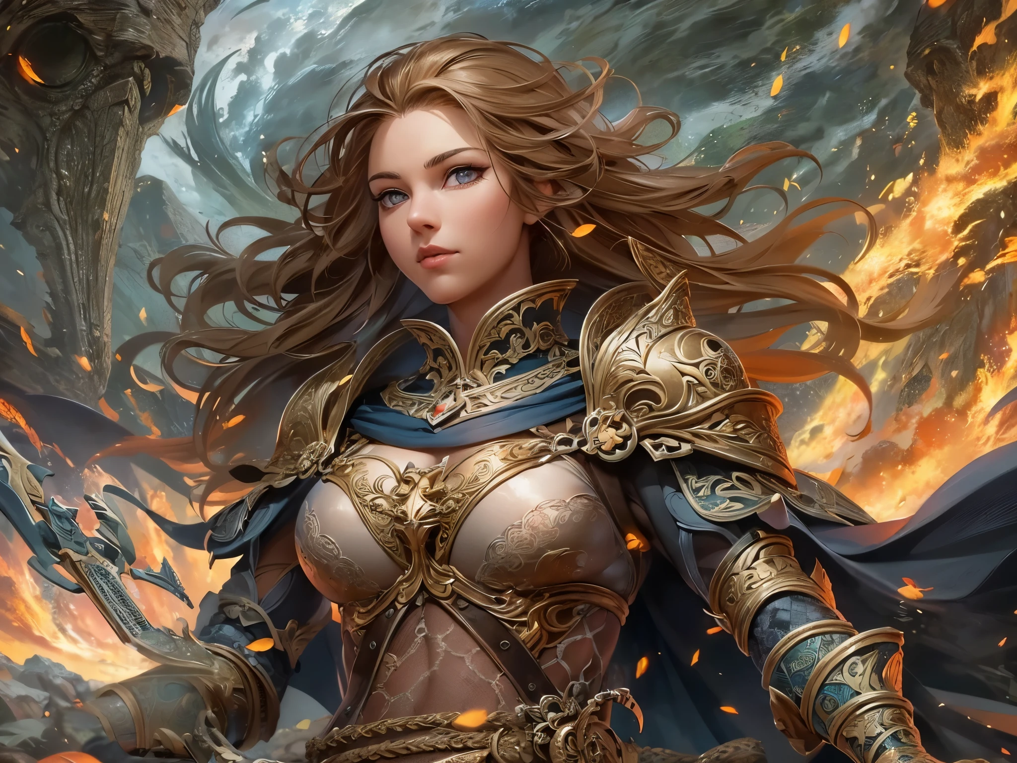 ((highest quality)),(Ultra-high resolution),(Very detailed),(Detailed Description),((The best CG)),(A masterpiece),Ultra-precise art,amazing drawing art,(Fantasy art with intricate detail:1.5), (woman:1.5),(Beautiful and well-proportioned face:1.4),Right hand