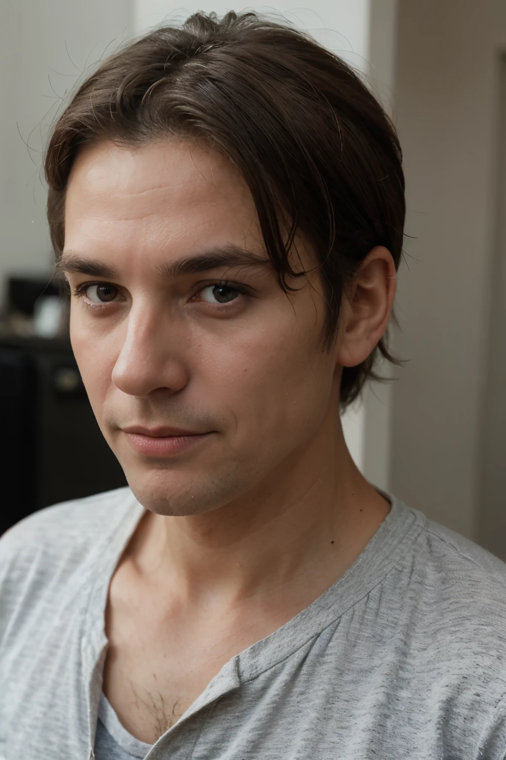 Portrait of a 50-year-old man without glasses, without a beard, with short hair, European appearance, in casual clothes,
((Best quality)), ((masterpiece)), (detailed), perfect face