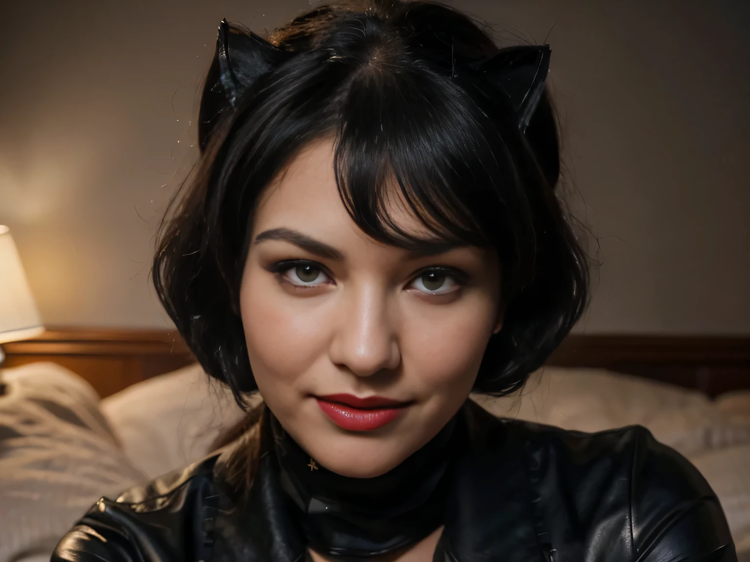 Aubrey Plaza dressed as a catwoman 