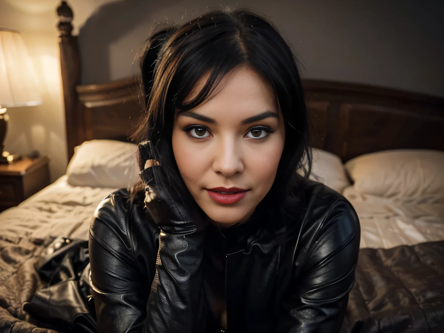 proFessional portrait photograph oF a man fucking a gorgeous smiling Bettie page girl in winter clothing ,ponytail Black hair, black long maxi-skirt(black long maxi-skirt:1.2),sultry Flirty look, gorgeous symmetrical Face, joli maquillage naturel, wearing elegant warm winter Fashion clothing,flirting with the camera, ((black leather gloves)), ((lying lifeless in a bed with a man fucking her harly in the bed), ultra realistic, art conceptuel, elegant, Very detailed, complexe, sharp Focus, depth oF Field, F/1. 8, 85mm, (((proFessionally color graded))), bright soFt diFFused light, (volumetric Fog), tendance sur Instagram, hdr 4k, 8K