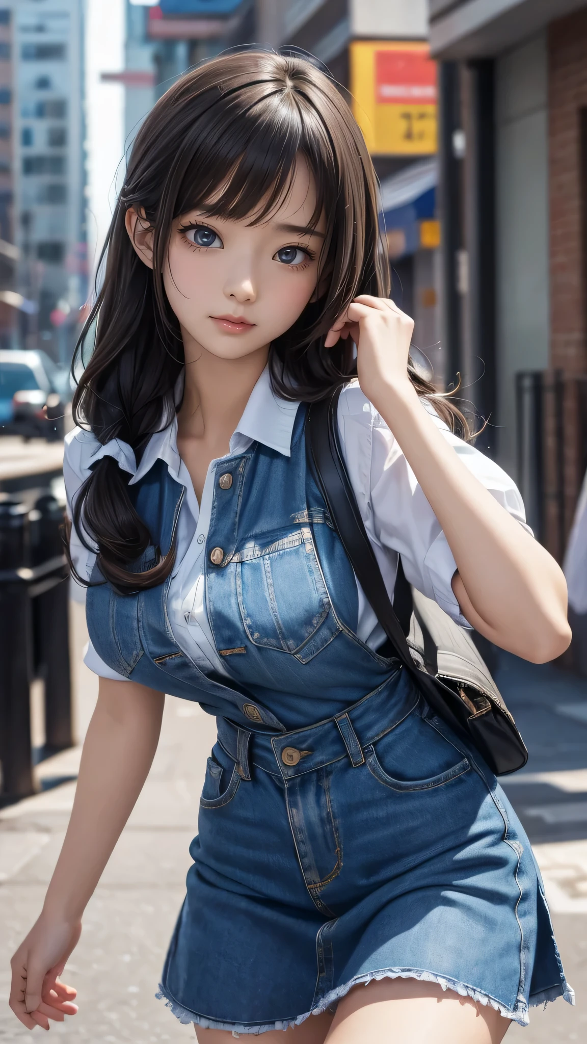 looking at viewer,high school girl,leaning forward,(random cute clothes),(random Lively pose),(Thin type),(large breasts),(random hairstyle),(Highest image quality, (8K), Ultra-realistic, Best Quality, High quality, High Definition, high quality texture, high detailing, Beautiful detailed, fine detailed, extremely details CG, Detailed texture, realistic representation of face, masterpiece, presence)