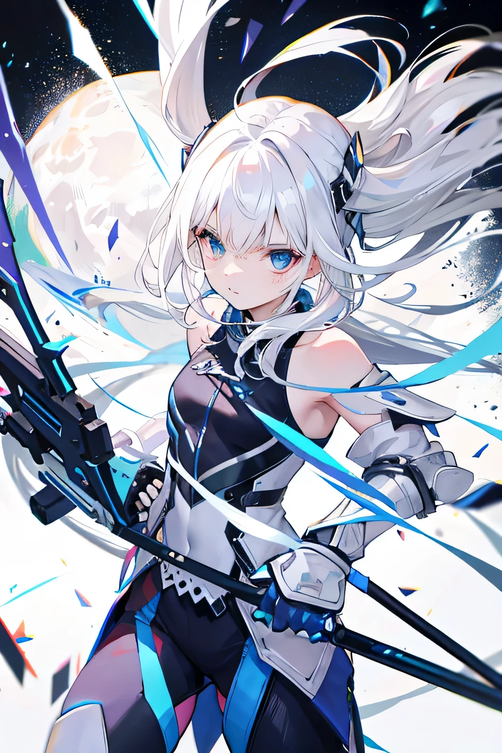 spear，White Hair， Girls