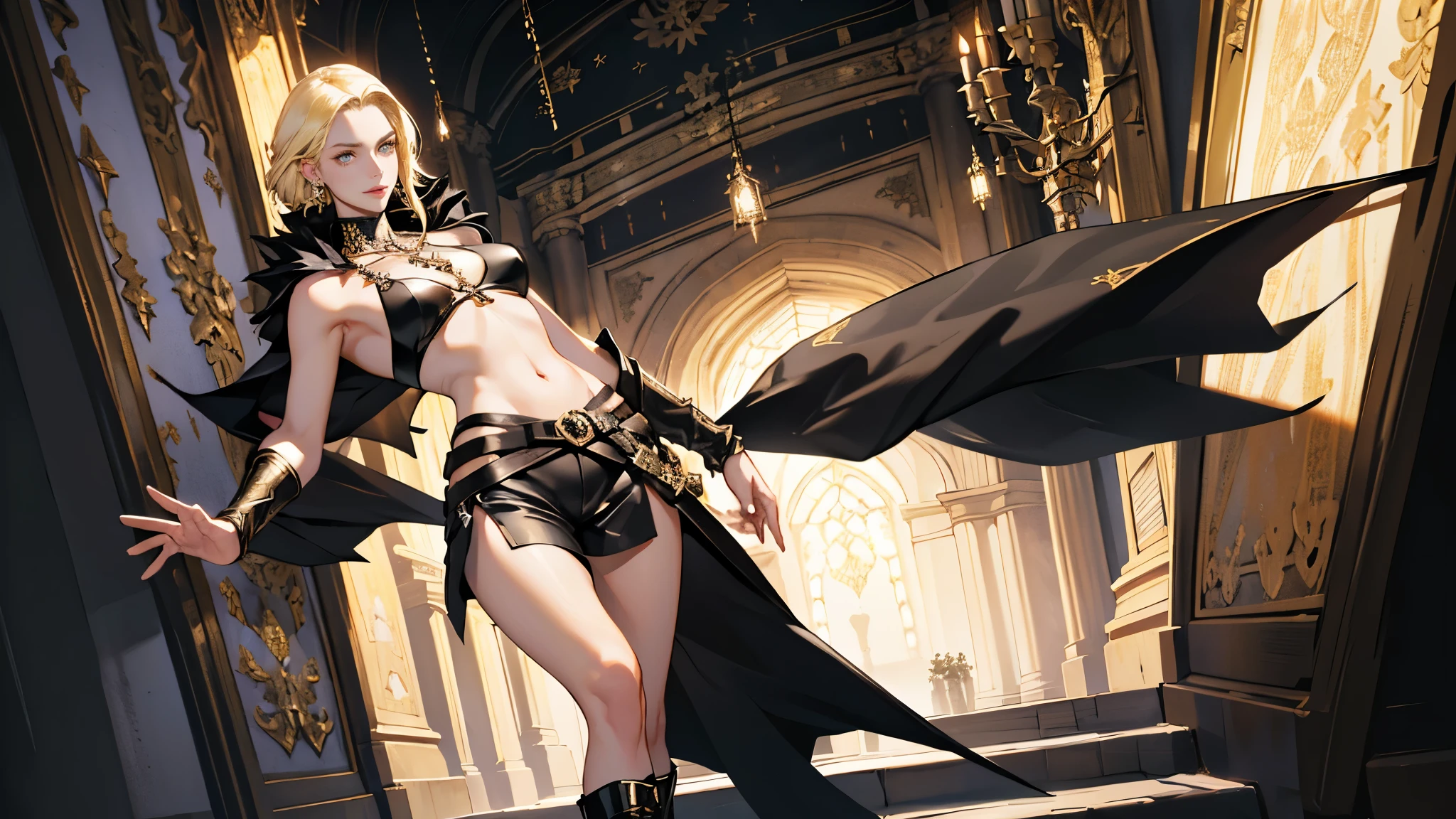 (photorealistic:1.8, highest quality:1.8,8K masterpiece:1.8,High resolution,muste piece:1.8,RAW Photos,cinematic lighting),No split screen,medieval fantasy、burning castle、 (1 Valkyrie:1.3)、((Completely naked、combat hair ornament、red leotard、bondage、choker、knee high tights、beautiful butt,beautiful thighs,plump nipples,Nipples are visible through the costume,cameltoe,slender abs:1.2),beautiful and detailed eyes:1.7,beautiful skin:1.8, (Soryu Asuka Langley)(character focus)、Stoic、 Fight monsters with a flaming sword、critical hit、(midium Hair:1.2,Beautiful, shiny, pale, gray, black, blonde hair:1.5))、(back view、back pose:1.3)、Angle from below