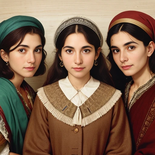 group of jewish sefardi mens gathered, focus on face.