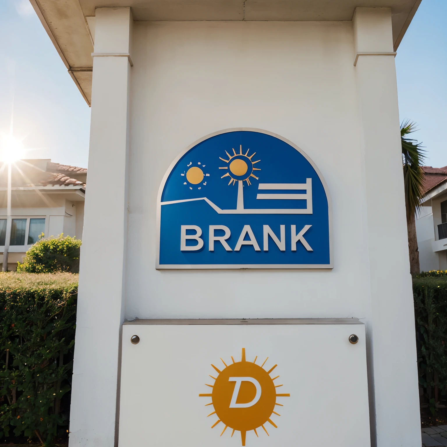 Bank branch logo called address of the sun