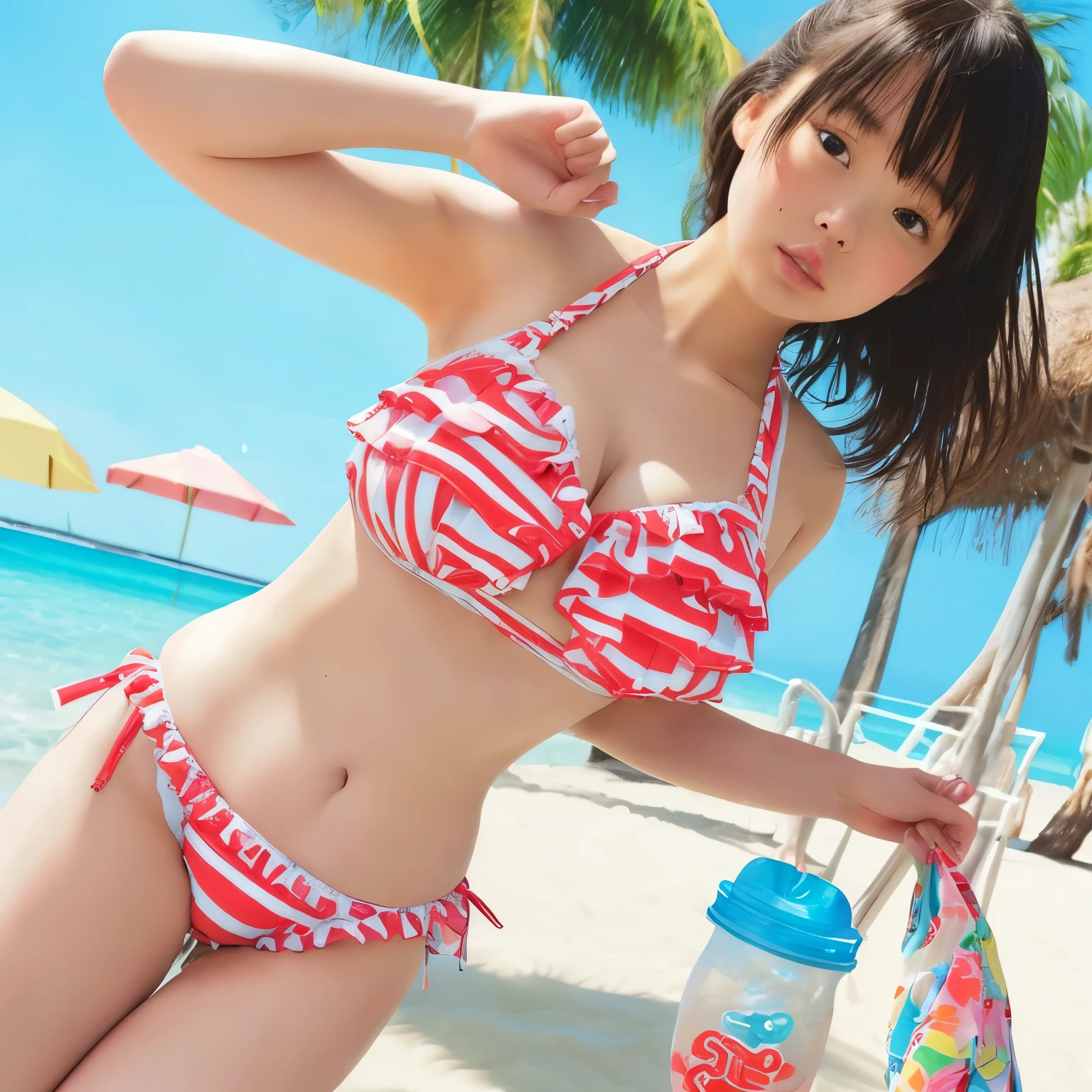 Very fat、Swimwear、One girl