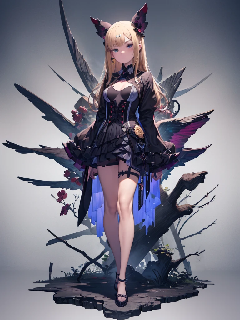 Medium wide shot、Big Breastsのメイド服を着た14歳の少女 (Gothic style) Torn Skirt、Golden body proportions、disheveled blonde hair (Inward-splayed feet) (Highly detailed CG Unity 8k wallpaper) Big Breasts、Torn Skirt、Red-faced and shy Ed Blinky America'The most beautiful body art, Atey Gailan, Painting by Jeremy Professional Gorgeous Man, Greg Mantis, Antonio Moro, Art Station Trends, CGSOC IETY Trends, Complex, Tall detailed, Accurate, Dramatic realism art, CG, 3D, 8k 4k