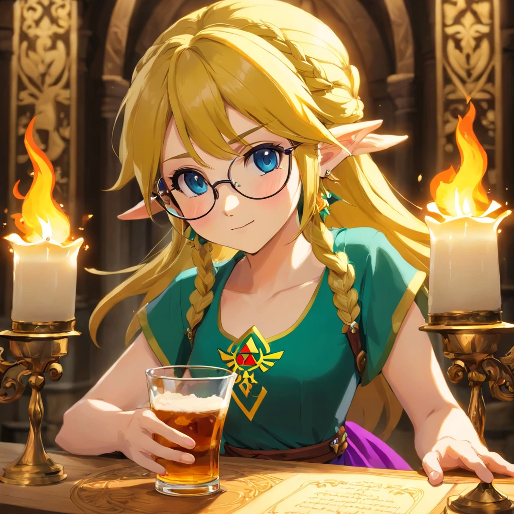 liquor　woman　Glasses　burn