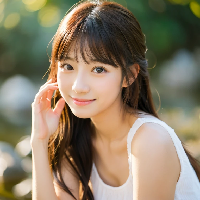 A cute and beautiful woman who you'd want to make your girlfriend、Japanese、beautiful