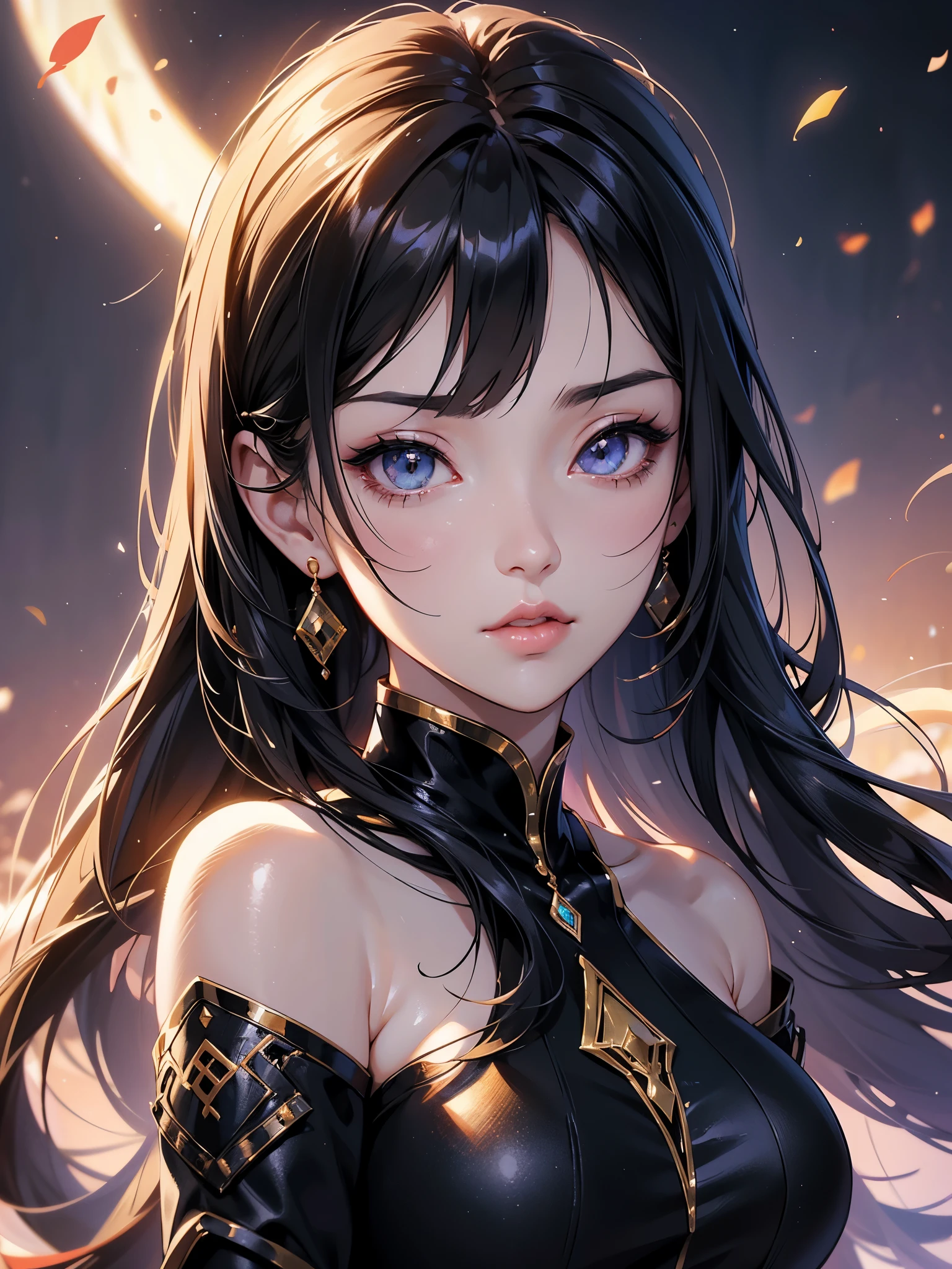 Arabic style image of a woman with long hair and a black top, 3 d anime Realistic, photoRealistic anime girl render, 8K Portrait Rendering, Realistic anime 3 d style, Smooth anime CG art, Realistic young anime girl, Realistic. Chen Yi, photoRealistic anime, beautiful Realistic face, hyper Realistic anime, Stunning Anime Face Portraits, Realistic beautiful face,whole body:1.6