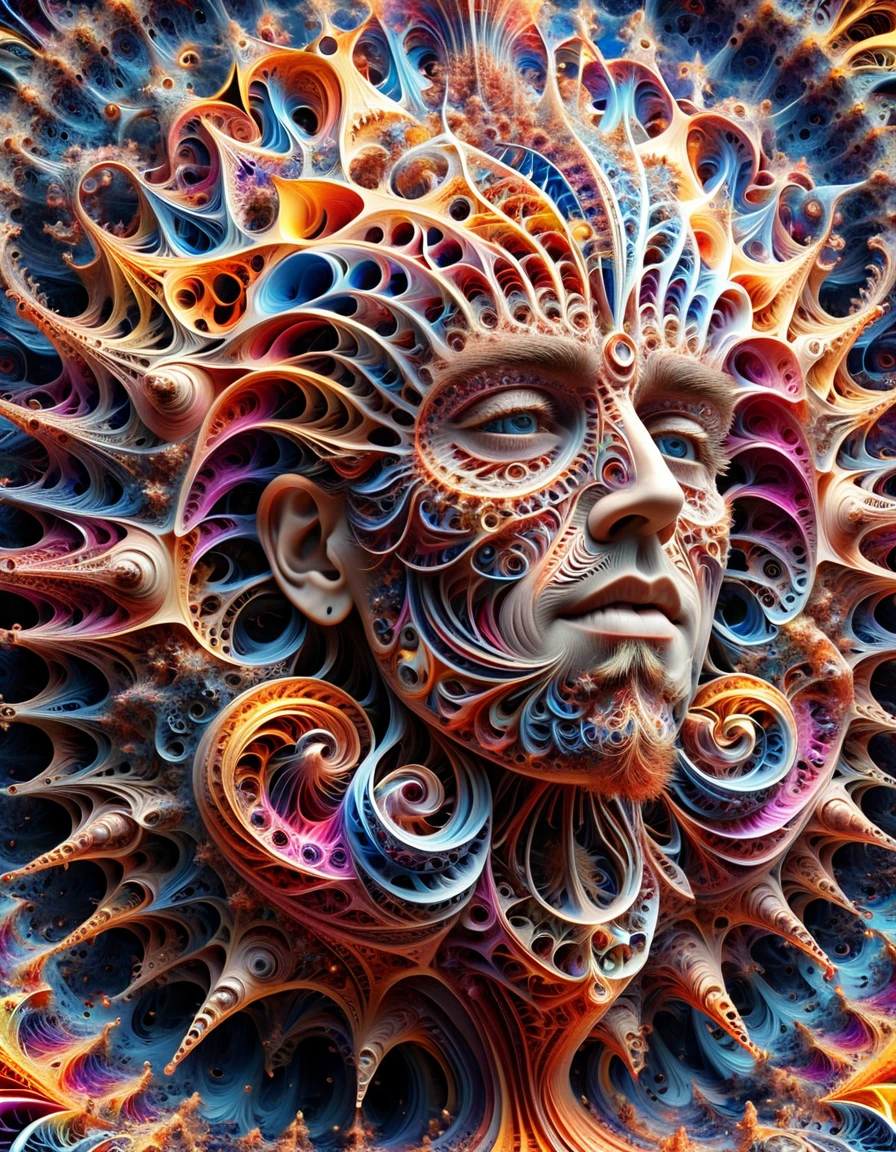 meahophontron of colorful made of ral-frctlgmtry