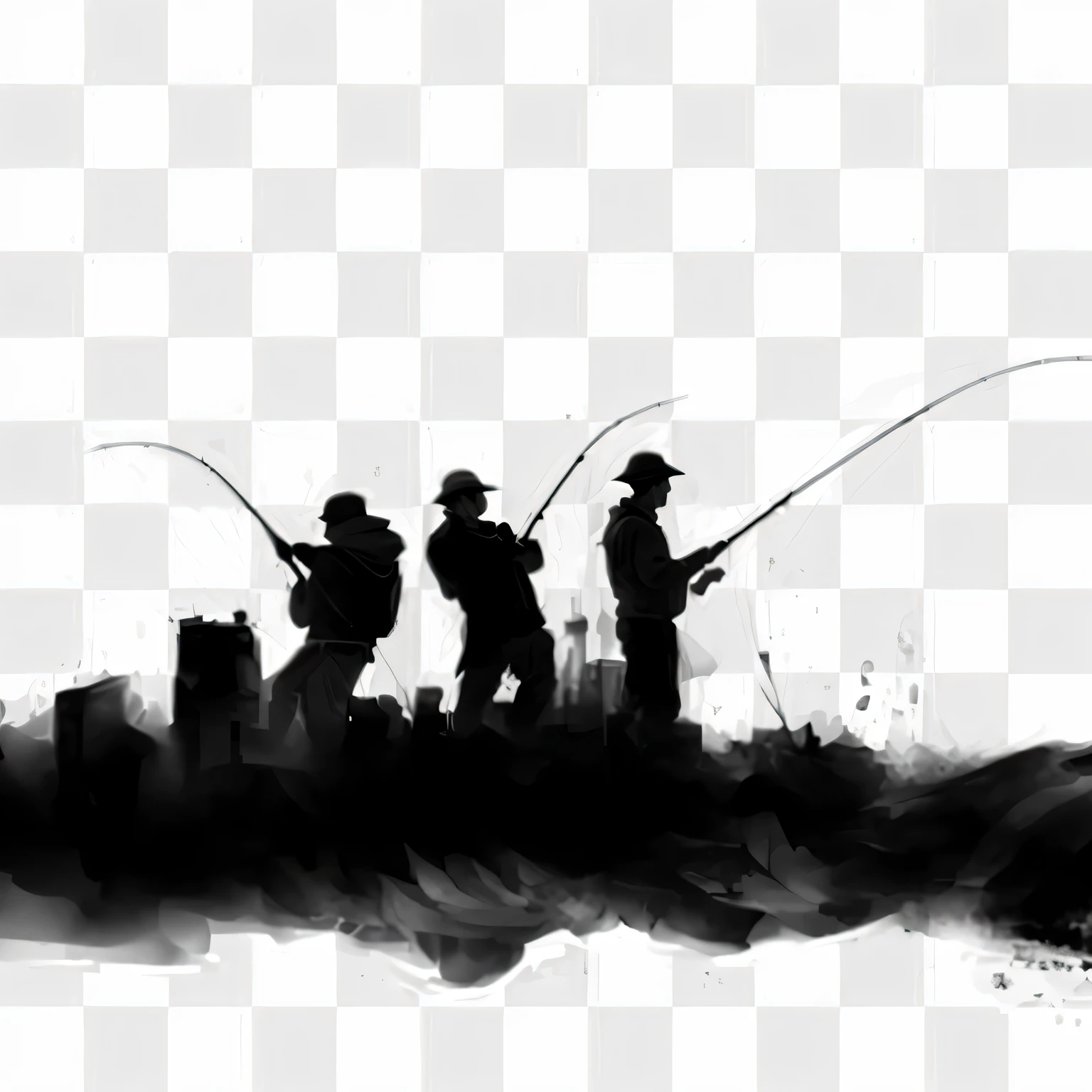 fishing contour png image - fishing contour png, Popular photos, Art Illustration, documentary photos, illustration, People fishing on the edge, High-quality photos, fishing, Art Illustration, High-quality images, The album cover, black contour, png, Line art, Graphic arts, Line Art, real picture, stylized contour, Murloc, contour!!!, beautiful picture, Brother Fisherman