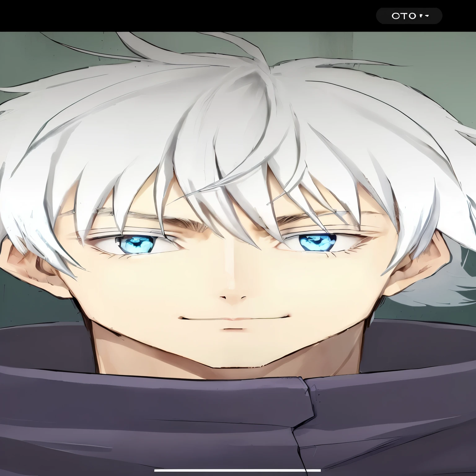 Gojo Saturu from ju-jitsu Kaisen, young male, light blue eyes, fair skin, handsome, white hair, fairly skinny