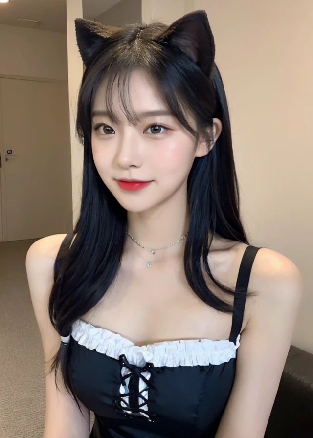 1 girl,Long hair,Smile, ((maid outfit)),(在城市of街道上) original photo, (photo实际of:1.37, 实际of), High-detail CG unified 8K wallpaper, Looking at the audience, (((straight from the front))), (Head office skin:1.8, 有光泽of皮肤), 8KUltra HD, SLR camera, 柔和of灯光, 高quality, Film Grain, XTrofessional lighting:1.6),thick lips,Duckbill,巨大of,Low-cut装,Expose the upper chest(masterpiece, 最好of_quality, Super detailed, 8k, Ultra HD, Flawless:1.latin Blue Hair, Blue Hair,catwoman,, Cat ears, 发光of粉红色眼睛, 害羞of, 合规of, Blushed, Moist oily skin,, 大of胸, 上面of心形纹身, , 大of腿粗, 优美of臀部曲线, 巨大of,E cup,Toxoplasma gondii, 緊緻of皮膚, scantily clad, Lace, collar, For the audience, midnight, of,,Japanese Goddess, Cardigan Shirt, Korean Girl, 美丽ofAsian Girls, V Neck Dress, Low-cut,巨大of,Expose the upper half of the chest,Not compact,下垂of大of胸,华丽of中国模特, 美丽of年轻韩国女人, Japanese model, thick lips,Duckbill,Asian Girls, 美丽of年轻韩国女人,, 美丽of韩国女人,, Looking ahead,巨大of,大of,up,Portrait Photos,super closeup,face camera,Be careful when taking photos,Japanese ladies,Shredded Pork,丰满of身体,黑色of