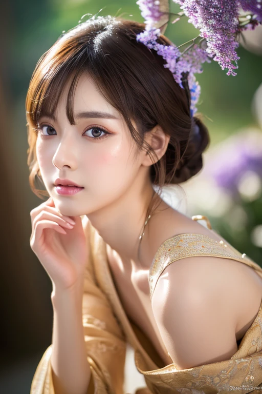 girl, high quality, Very detailedな, Crazy Details, 4k quality (Cinematic digital artwork: 1.3), high quality, 最high qualityの, Very detailed, shape, [4k digital art]、 Indiasug nr, (Sharp focus: 1.5), Written boundary depth, 4k 、High resolution, Very detailedな, Highly detailed CG Unity 8k、32k, 超High resolution、wallpaper, Realistic, Photorealistic, Raw photo, beautiful and Detailed face, Fair skin,White skin, Realistic glowing skin, Detailed hair texture, Perfect body, Healthy Body、Large Breasts, Beautiful Face, Acura, Anatomically correct, highly Detailed face, Eye and skin texture, Natural neck length, (Beautiful Eyes), (Beautiful Hands), (Glowing Skin:1.2), (Beautiful feet), Thin legs, Knowledgeable person、Detailed face、Detailed Background、 (Live Action、Intricate details)、 Dramatic Compensate、Compensate、eye make up、eyeliner、eye shadow、Lilac Contact Lenses、Wide Shot、Chinese clothing、China dress