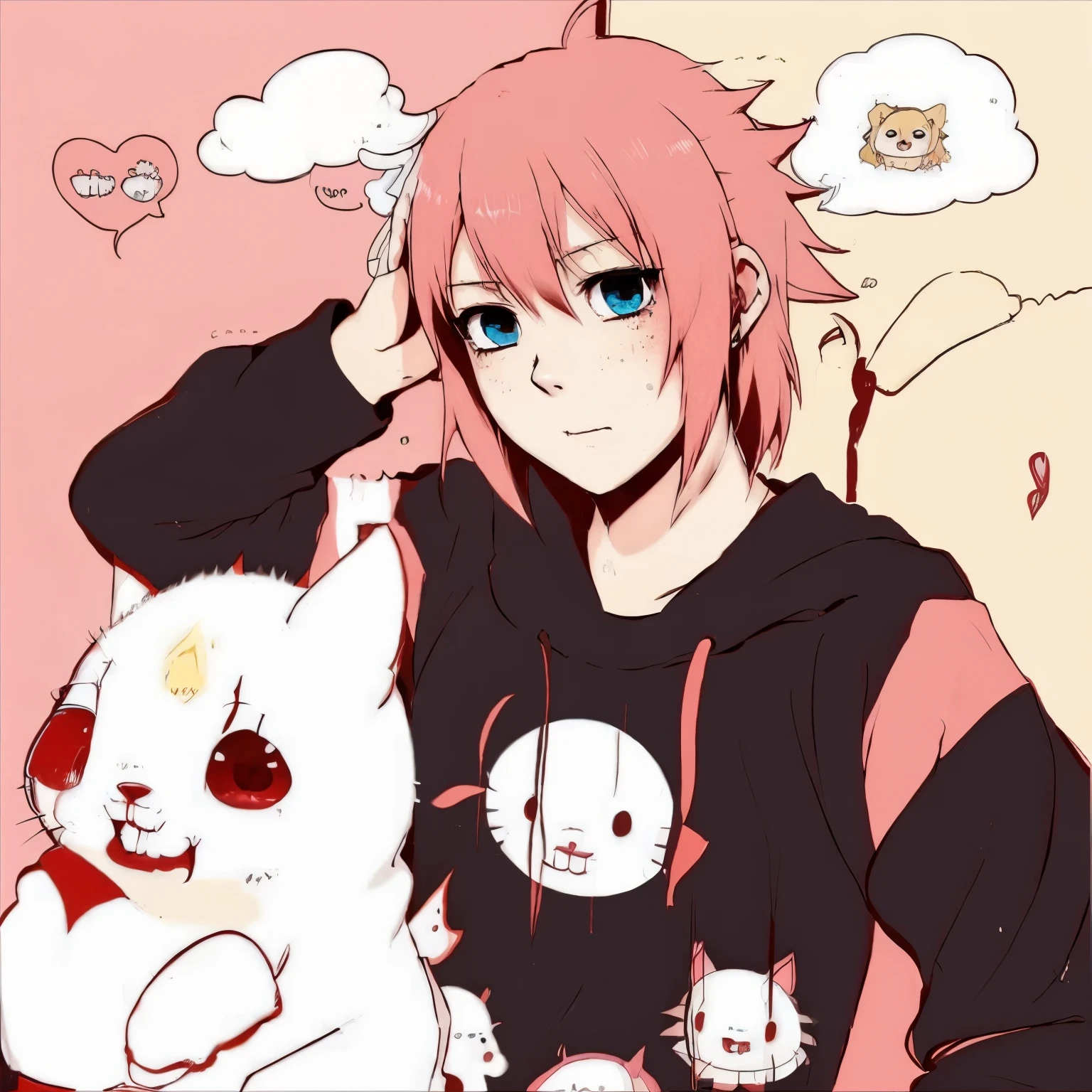 Rimuru Tempest (Tensei Shitara Slime), Terakomari Gandesblood (Hikikomari Kyuuketsuki No Monmon), um homem e uma mulher.