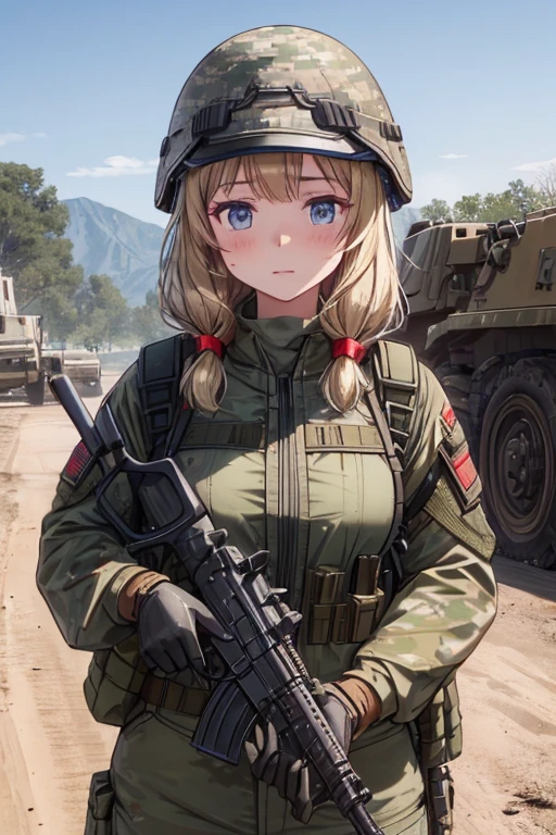 ((best quality)), ((masterpiece)), (detailed), perfect faceImmersed beautiful girl in the intensity of duty: Witness the power and precision of this realistic AI portrayal capturing a female soldier in action. (RAQ photos, ultra-realistic, (masterpiece), The images are realistic in capturing the image of a very beautiful female soldier, a Japanese girl, with a perfect figure, the picture has three detailed patterns, full body with a six pack, performing her duties. holding weapons of war Beautiful female soldier with a gun and a helmet, infantry girl, military girl, soldier girl, beautiful female soldier, airsoft cqb, ready for combat, wearing tactical gear, closeup portrait shot, m4 sopmod ii girls frontline, cinematic shot ar 9:16 -n 6 -g, military photography, of a sniper girl in war, portrait shot