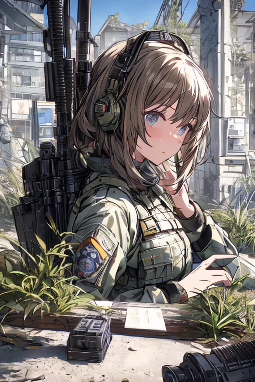 ((best quality)), ((masterpiece)), (detailed), perfect faceImmersed beautiful girl in the intensity of duty: Witness the power and precision of this realistic AI portrayal capturing a female soldier in action. (RAQ photos, ultra-realistic, (masterpiece), The images are realistic in capturing the image of a very beautiful female soldier, a Japanese girl, with a perfect figure, the picture has three detailed patterns, full body with a six pack, performing her duties. holding weapons of war Beautiful female soldier with a gun and a helmet, infantry girl, military girl, soldier girl, beautiful female soldier, airsoft cqb, ready for combat, wearing tactical gear, closeup portrait shot, m4 sopmod ii girls frontline, cinematic shot ar 9:16 -n 6 -g, military photography, of a sniper girl in war, portrait shot
