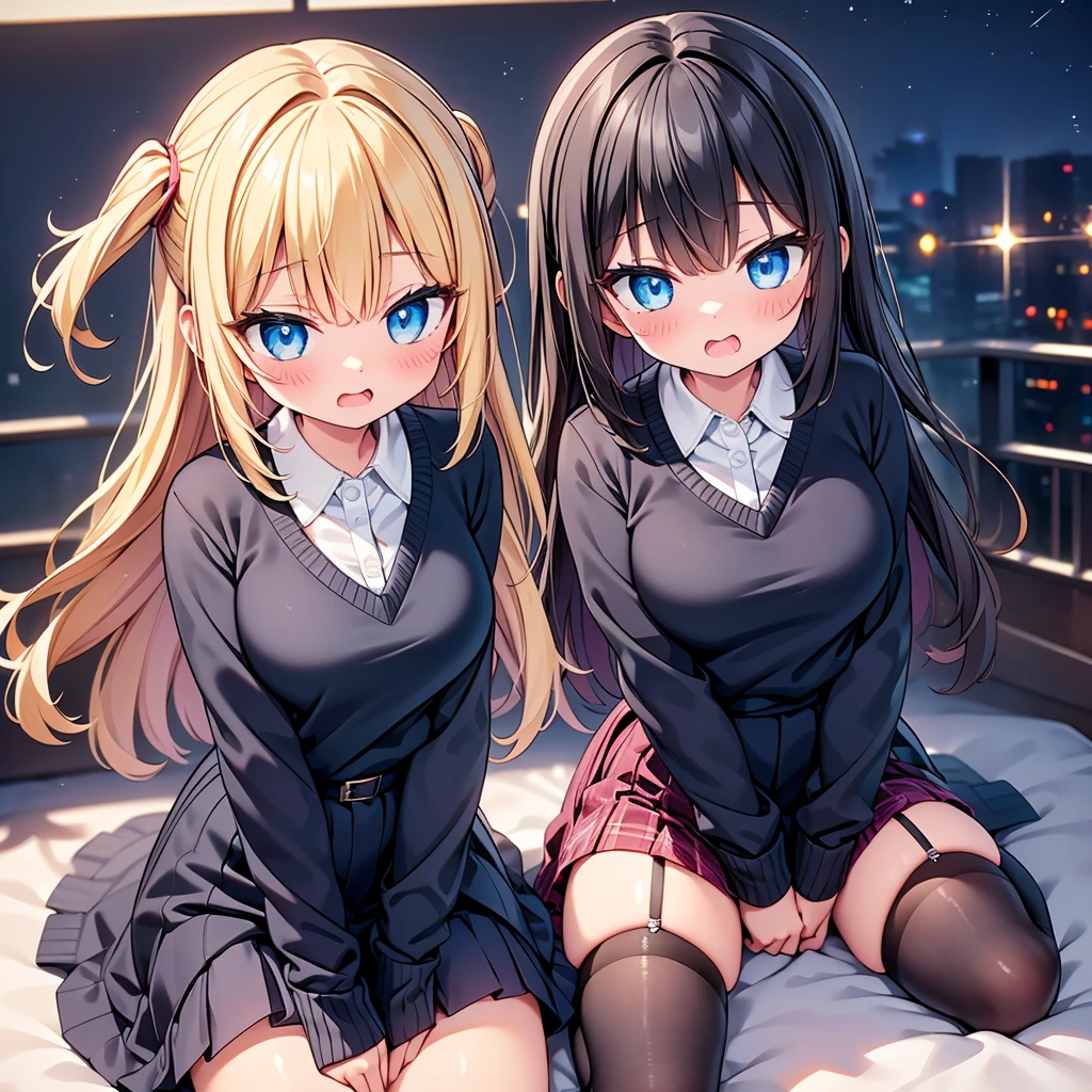 (cute eyes:1.2), (sparkling eyes:1.2), highest quality,wonderful,finely,extremely detailed CG Unity 8K wallpaper, (girl, cute eyes, clothed), (black aran sweater:1.2), (midium breasts), (open mouth:1.1), (long tongue:1.1), (mouth drool:1.1), (black stockings:1.1),(Thighs:1.2),(Waistline:1.2)