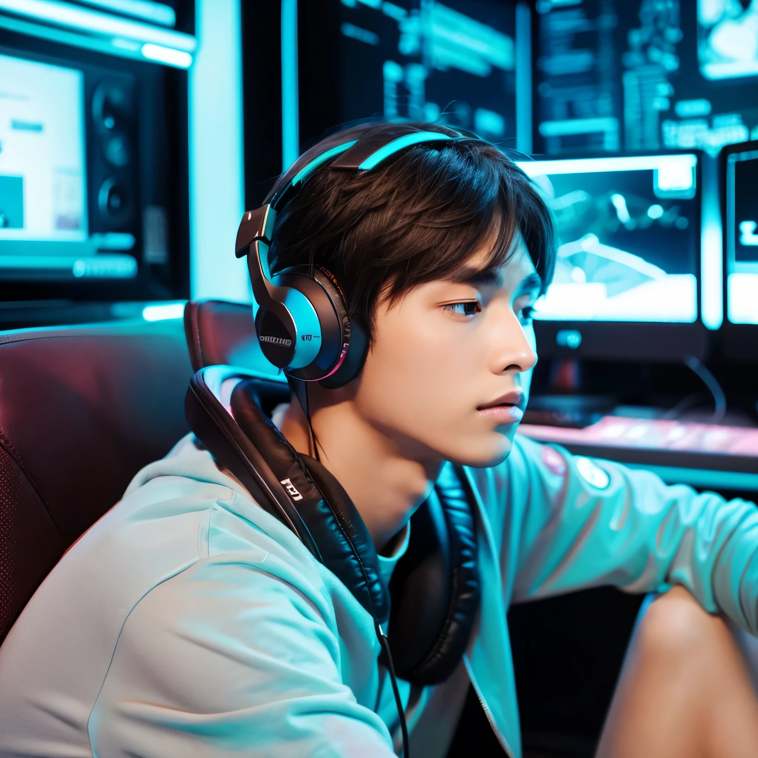 man,person,,Gamers,gamer,game,fight,sitting playing games,Game joystick,white shirt,enjoyable