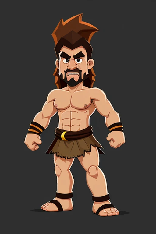 (European and American cartoon Q version、3D model rendering、Primitive barbarian style)1 Beautiful Northern Girl、Full body standing painting,Stone Age、Primordial period,gnome、Clash Royale style、Cartoon model rendering,highly details eye、beauitful face,Charming body,Blue costume,large shield,Full body standing painting,dynamicposes,white backgrounid,tmasterpiece,best qualtiy,Best resolution,8K,