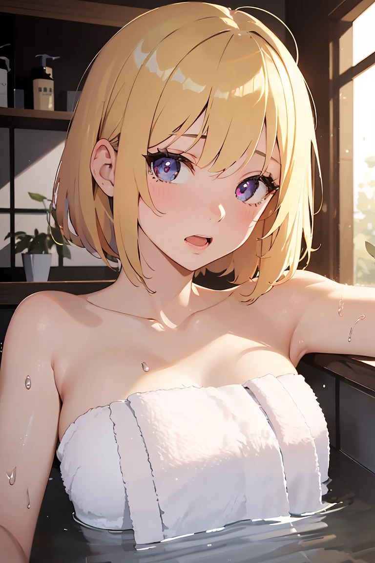 (best quality:1.4),masterpiece,(((ultra-detailed))),delicate features,delicate skin, beautiful detailed glow,beautiful lighting, intricate, 8K resolution,realistic shadows, realistic lighting,raytracing, intricate details,1girl,medium breasts,blond hair,short hair,black eyes,tsurime,embarrassed,lying on side,on th futon,yukata,beautiful Ryokan,(midnight),more_details:-1, 