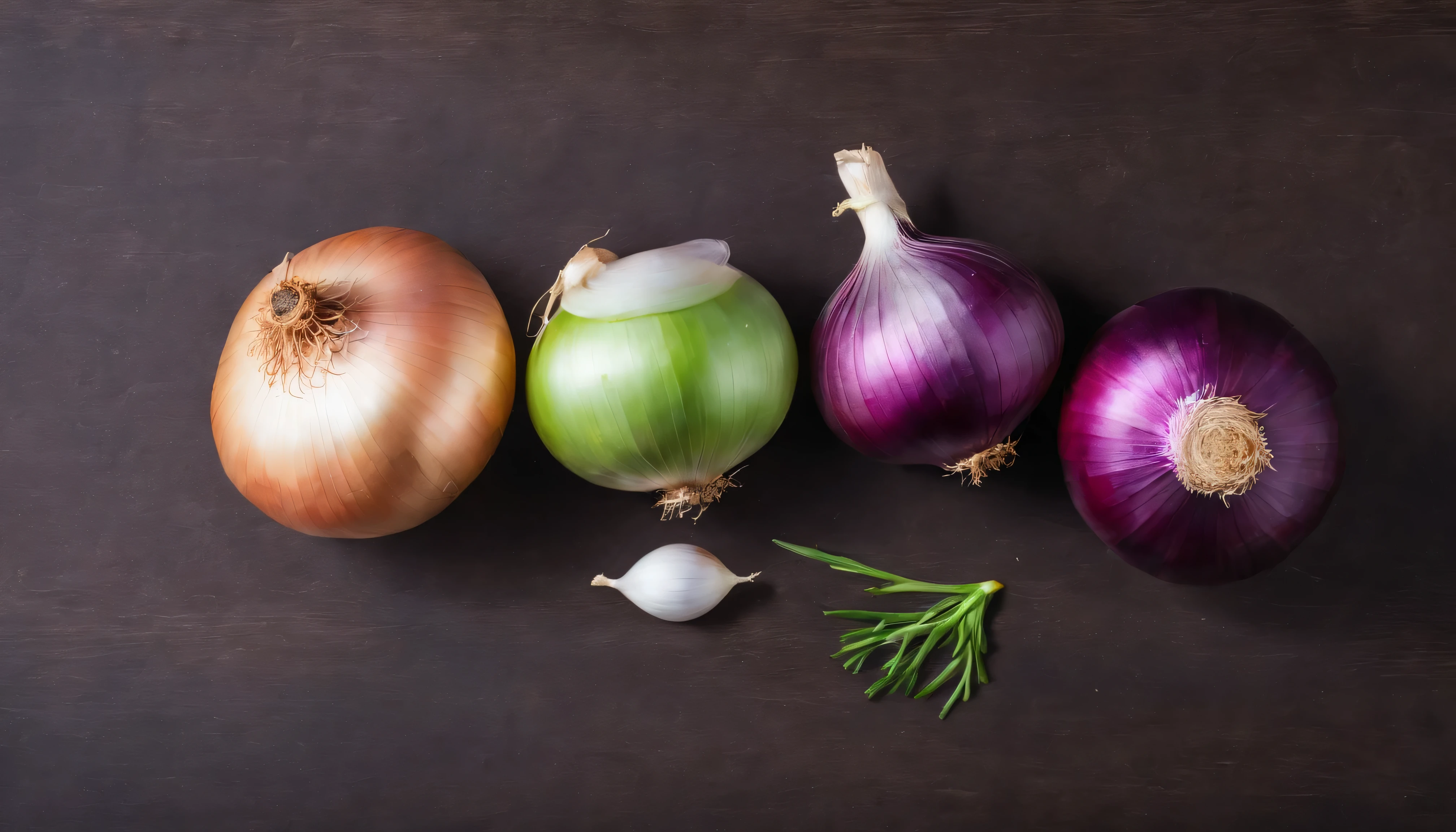 a single onion, multicolor, colorful