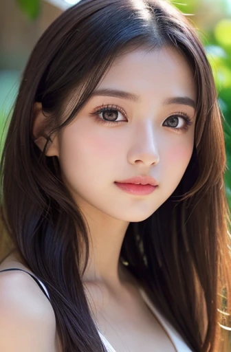 (((16k,Attention to detail,Attention to detail、masterpiece,Attention to detail,alone))),RAW Photos & Realistic atmosphere,Realistic photos,Half Japanese and half Russian,((beautiful, Well-proportioned face,)),((beautiful dark eyes,Mouth Details,Glossy Lips,Thin eyebrows)),beautiful Eyes、Glowing soft white skin、彼女の深い黒い瞳はとてもbeautiful,Lip details、とてもbeautiful顔,とてもbeautiful顔、beautiful face,beautiful, Glowing Lips,beautifulThin eyebrows,Infinite Faces, Realistic Young Gravure Idol, Very cute beauty , Young Gravure Idol, ((Young Gravure Idol, Very beautiful and cute 18 year old beauty,Incredibly beautiful and elegant 18 year old)),Natural soft light,(Shiny Hair,,beautiful and kind eyes:1.5),A very kind smile,Shapely breasts,Medium Long Hair,Seaside,bikini,beautiful posture,No makeup,Background sea,A small smile,