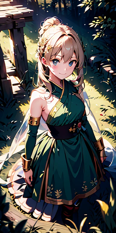 Absurd resolution, High resolution, (masterpiece:1.4), Very detailed, One girl, From above, forest, run and jump, Ninja clothing, Sharp focus, (Cinema Lighting), (One girl), smile，The five fingers of each hand are very detailed.，