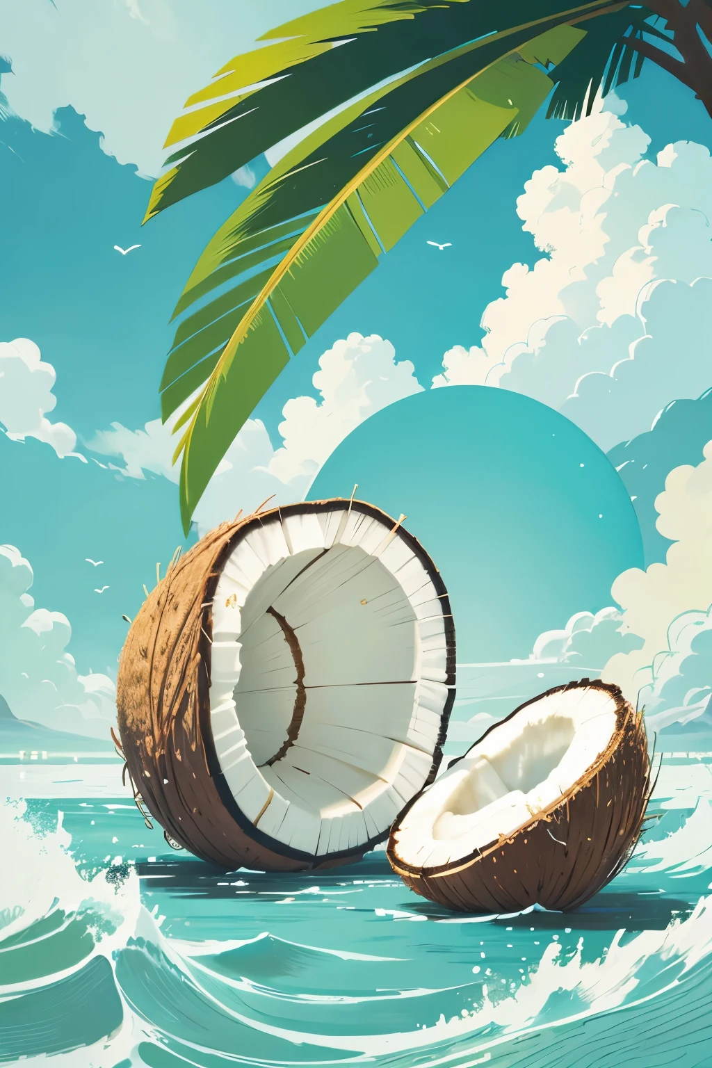 Illustration style coconut