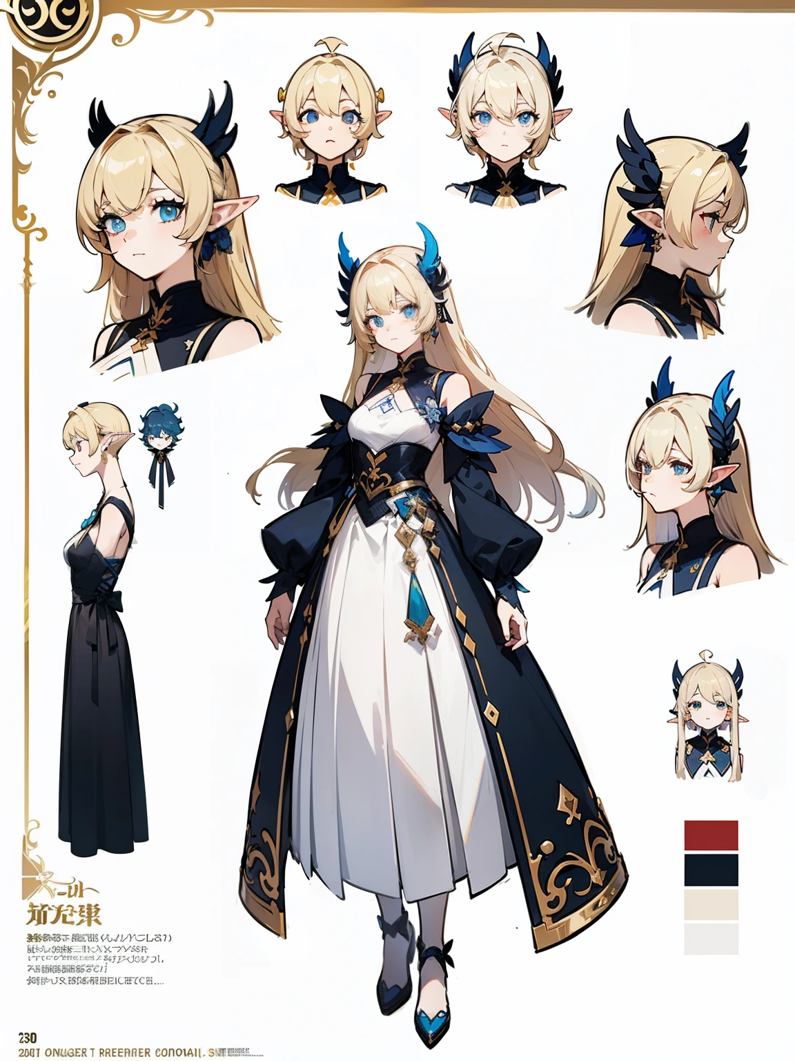 1 boy, long yellow hair, femboy, elf ears, medieval fantasy, sexy medieval clothing, fairy wings, soft skin, butterfly wings