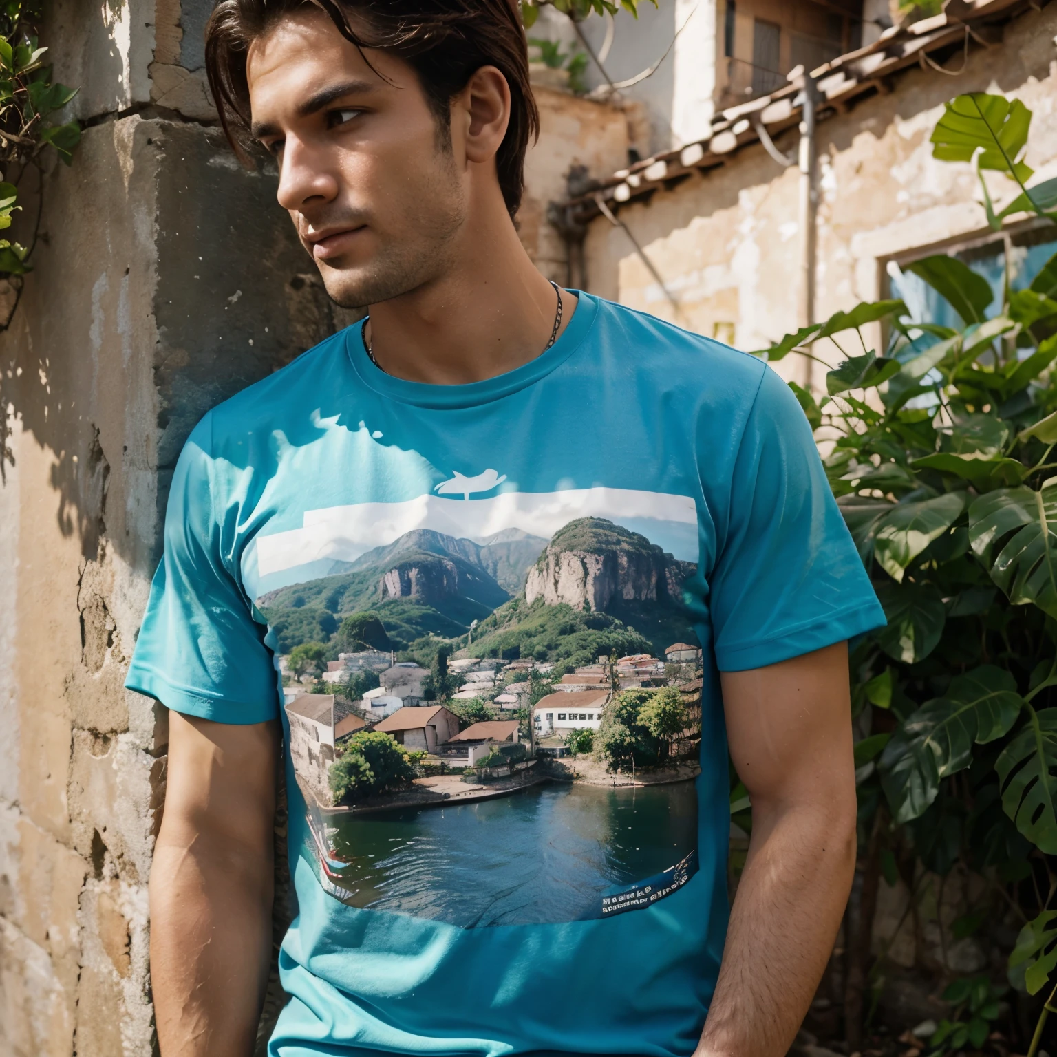 Estamba de camisa com paisagens