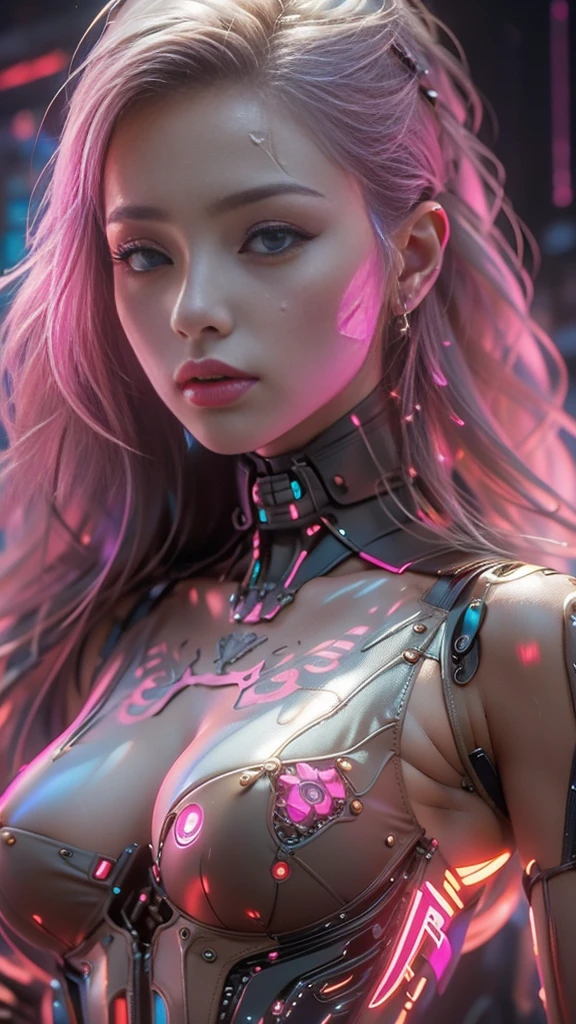 (Realistic:1.3, 16k, highest quality, masterpiece, Ultra-high resolution), ((light rain, From below)), Perfect dynamic composition:1.2, (Modern futuristic city at night, Expressions of sadness:0.5, motorcycleを運転する), Highly detailed skin and facial textures, Young Japanese Woman, Incredibly slim body, Fair skin, Sexy beauty, Very beautiful face, beautifully、aesthetic, (Pink tight skirt, Wear cyberpunk clothes), (Shapely breasts, Chest gap), (Big eyes that exude beautiful eroticism, Lips that exude beautiful eroticism), necklace, Earrings, bracelet, wedding ring, Shoulder bag, clock, sunglasses, motorcycle, Cowboy Shot