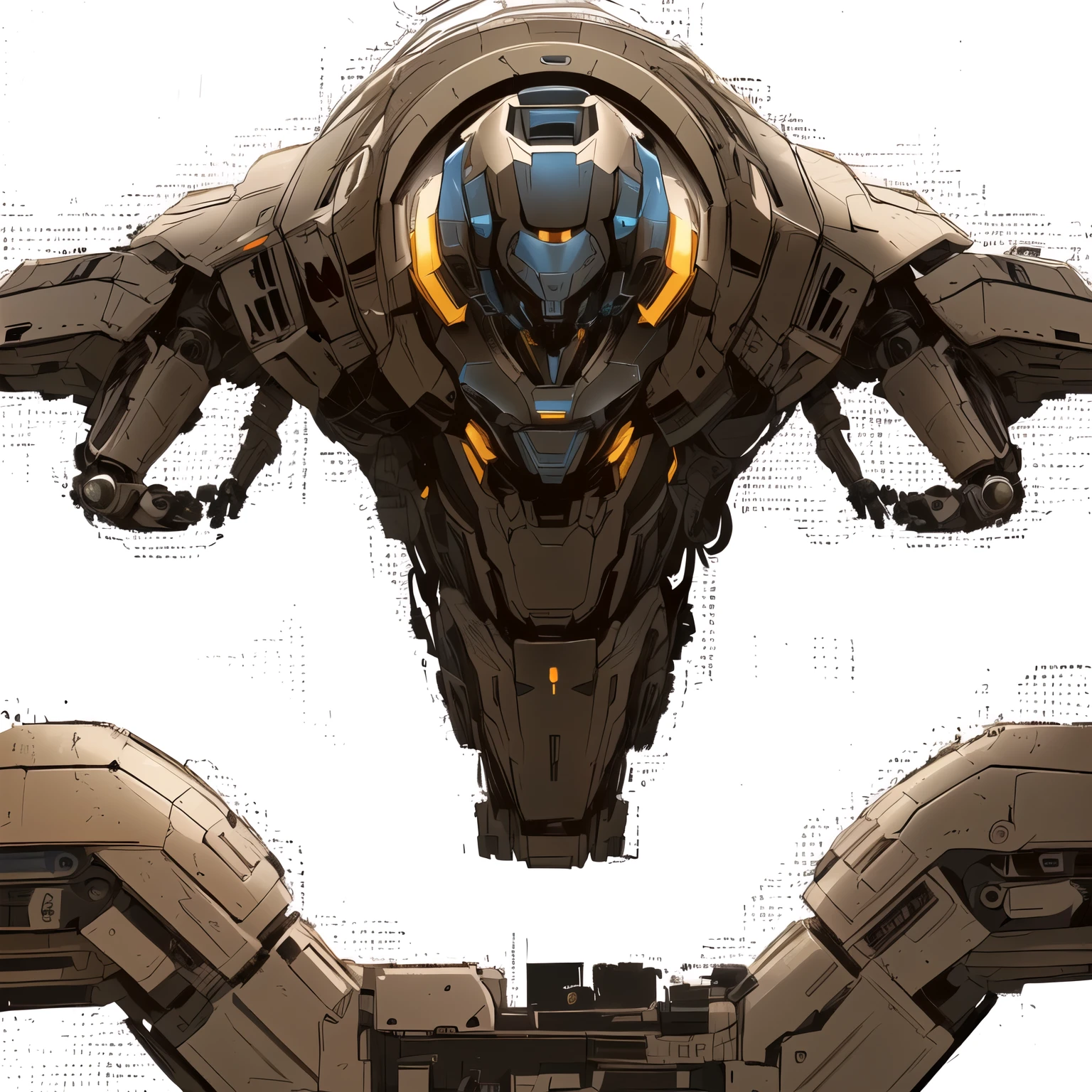 a close up of a robot with a big head and a big body, joao ruas, alexandre ferra mechaa, mechaa art, mechaa animal, simetria! futuristic robotics, robot concept art, mecha, mecanismo de engrenagem de metala, arte warframe hound, mecha shaped like a manatee, mecha body, beautiful robot character design, detailed science fiction art