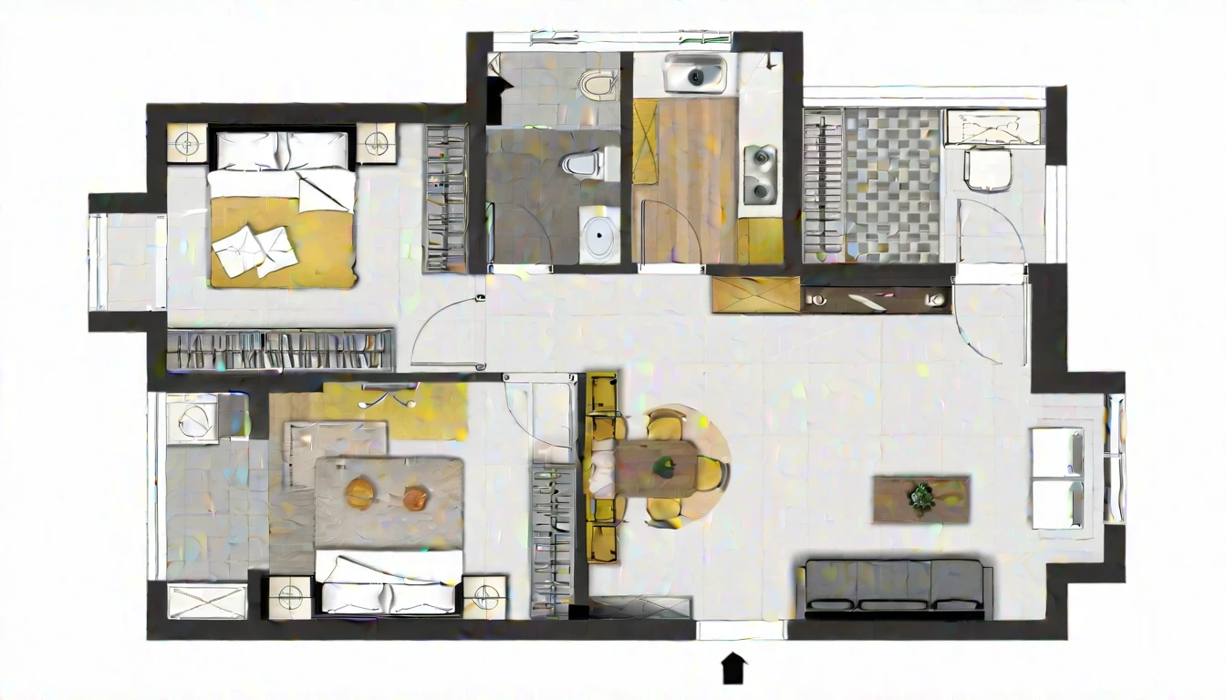 a drawing of a plan of a small apartment with a kitchen and living room, apartment design, architectural plan, floor plan, plan drawing, layout, flat 2 d, fancy apartment, house interior, architectural plans, single floor, architectural planning, building plans, 2 d autocad, black and white scheme, autocad, residential design, apartment set in the near future