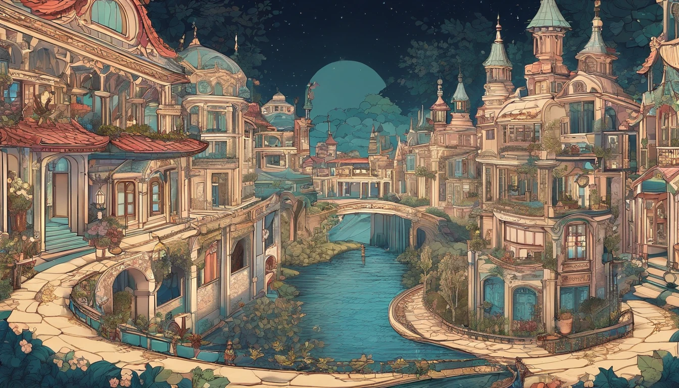 (High quality images)、(Detailed Images)、(((isometric)))、(midnight)、(City)、(rain)、nostalgic
