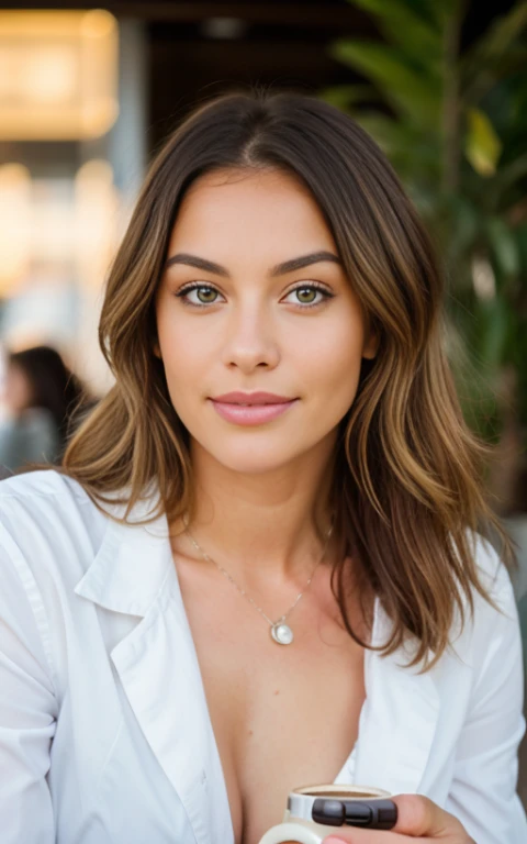 Beautiful brunette with blonde highlights in a beige sweater (posar en roma, 22 years, rostro inocente, cabello ondulado natural, ojos azules, high resolution, obra maestra, Mejor calidad, Alto detalle intrincado, muy detallado, Sharp focus, piel detallada, realistic skin textura, textura, ojos detallados, profesional, 4k, sonrisa encantandora, filmado en canon, 85mm, poca profundidad de campo, Kodak Vision Color, cuerpo en forma perfecta, extremadamente detallado, Photographyr_\(Ultra\), fotorrealista, realista, Post tratamiento, maximum details, Aspereza, vida real, Ultra realist, fotorrealismo, Photography, 8k UHD, Photography, en bikini, reflejos rubios en pelo, personal real sin imperfecciones 