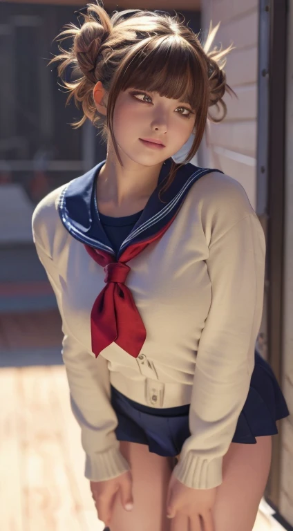 (Best Quality,4K,8K,hight resolution,masutepiece:1.2),Ultra-detailed,(Realistic,photoRealistic,photo-Realistic:1.37),nffsw,nffsw,Studio Lighting,Ultra-fine painting,Sharp Focus,Physically-based rendering,extreme detail description,Professional,Vivid colors,Bokeh,Portraits,landscape,beautiful bob haircut girl,Beautiful detailed eyes,plump breasts,Brubruma,white gym uniform,gym room with wooden floor,School,1 girl in the photo,Watching the viewer,a photo of girl