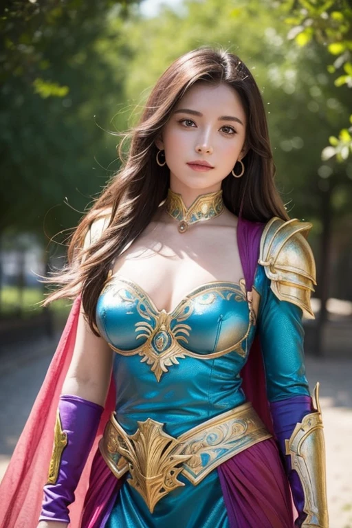 Femme de 25 ans, Chevalier, mythologie, Colorful armor, sexy